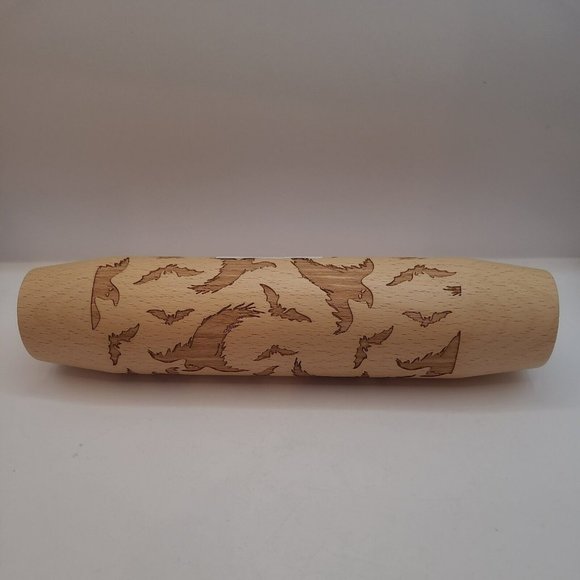 Ghosts Design Rolling Pin Embossing Halloween Cookies Halloween NEW - Picture 1 of 2